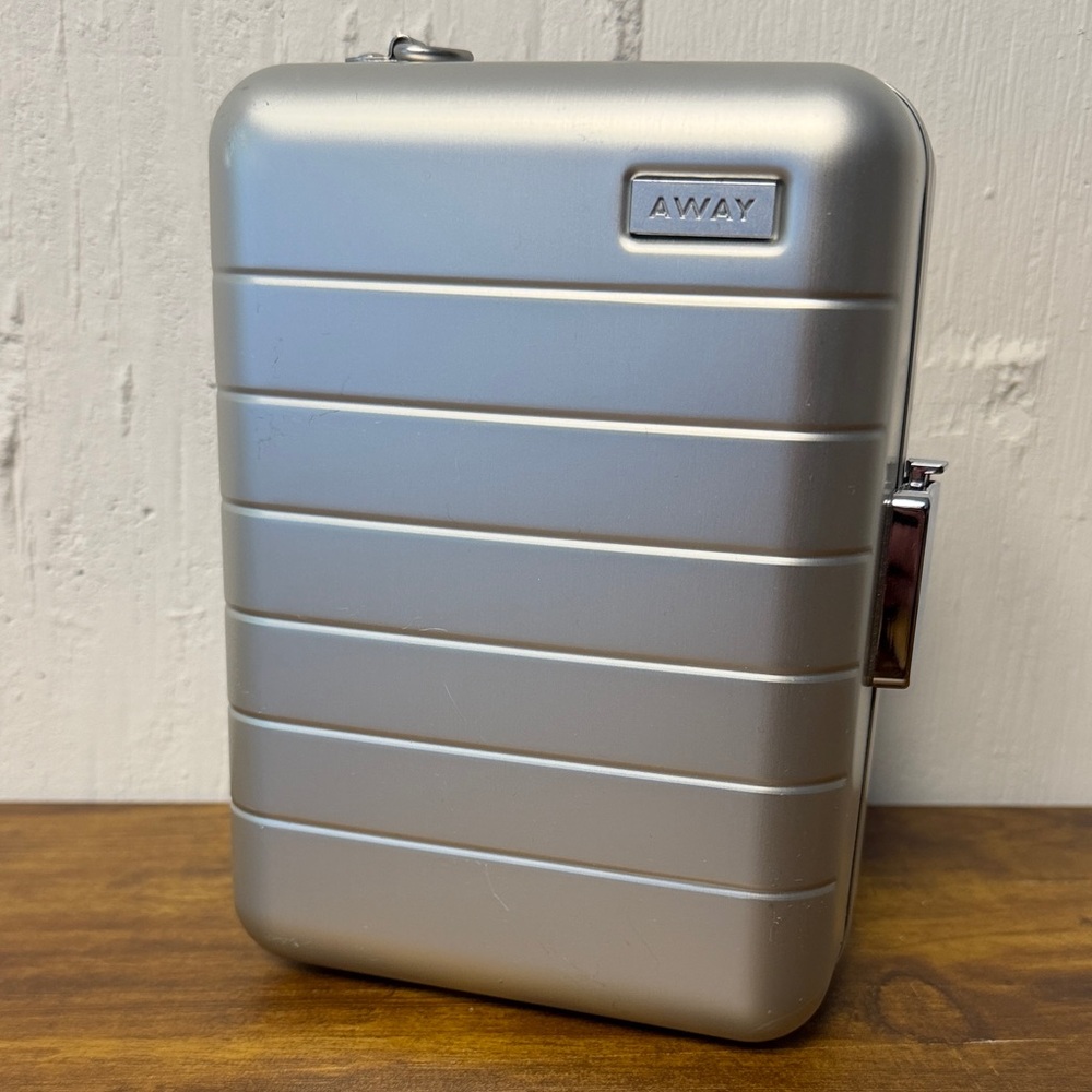 Mini Away Silver Hard Shell Toiletry Case - image 1
